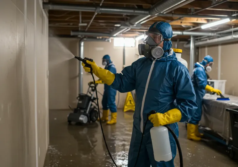 Basement Sanitization and Antimicrobial Treatment process in Gibson County, TN