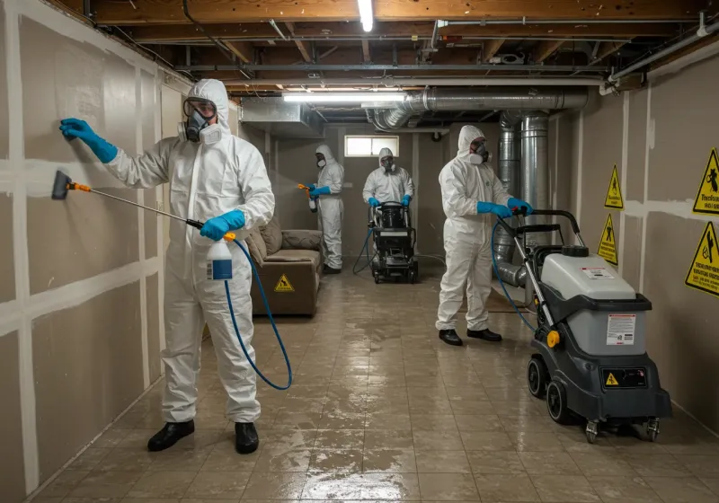 Basement Moisture Removal and Structural Drying process in Gibson County, TN